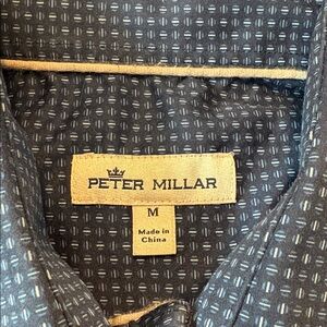 Peter Millar Dark Blue Geometric Shirt